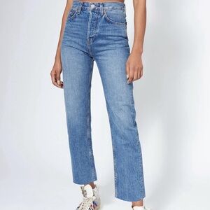 Re/Done stove pipe straight leg jean